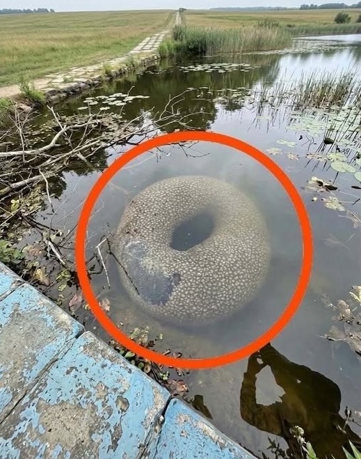 😱🌊Je l’ai trouvé dans un lac artificiel en ville… au début, j’ai eu très peur. 😮Je me suis approché, mais je n’ai pas pu.