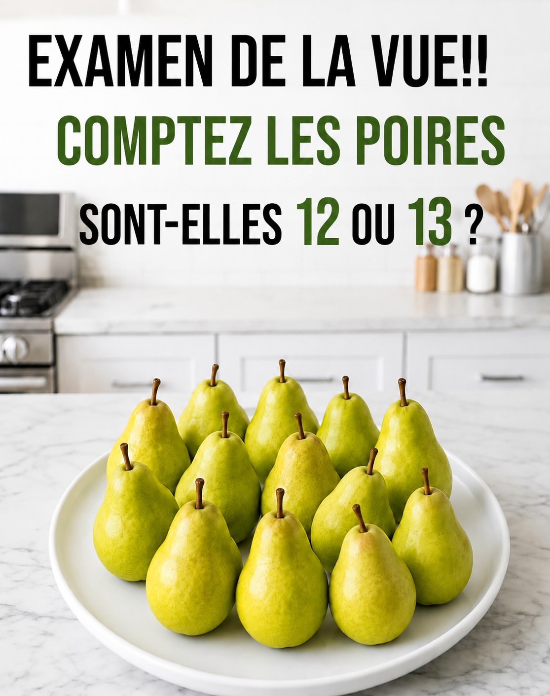 Test de vue : Combien de poires voyez-vous vraiment ? 12 ou 13 ? 🍐👀