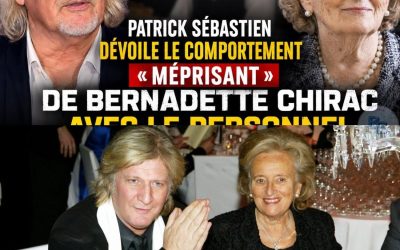 Les révélations choc de Patrick Sébastien sur Bernadette Chirac font polémique
