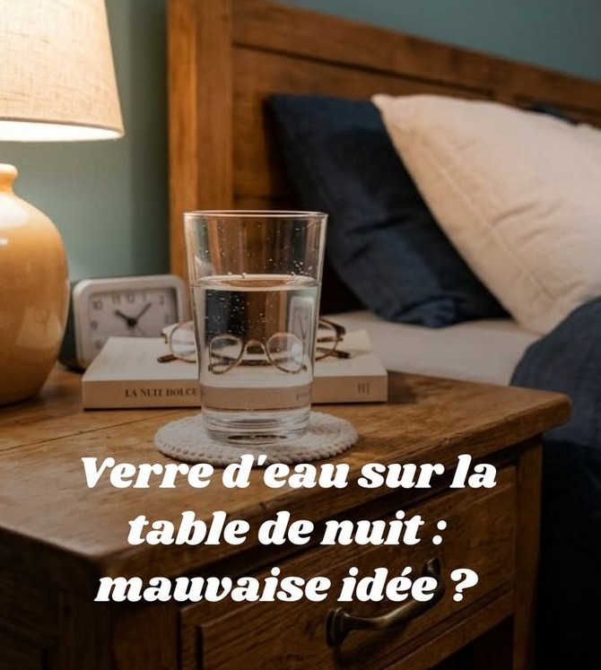 Pourquoi mettre un verre d’eau sur sa table de nuit n’est pas forcément une bonne idée