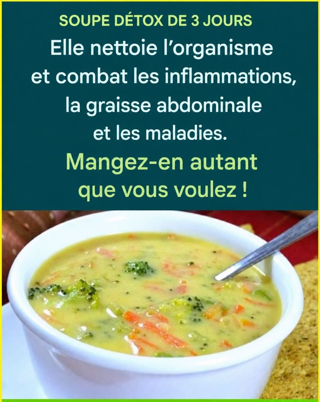 Programme de désintoxication de 3 jours à base de soupe