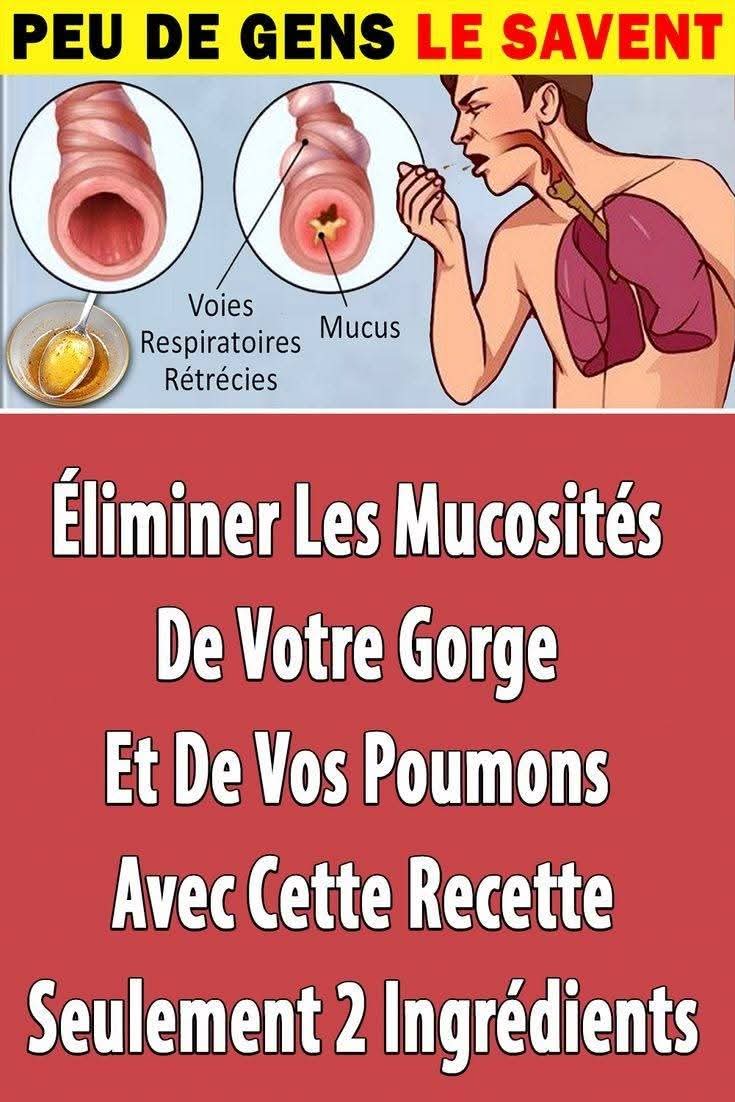 Éliminer Les Mucosités De Votre Gorge Et De Vos Poumons Avec Cette Recette – Seulement 2 Ingrédients