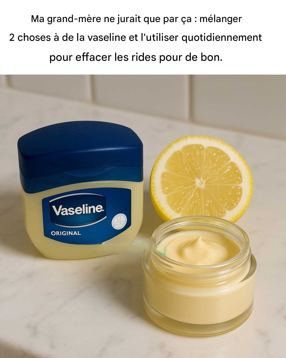 Ma grand-mère ne jurait que par ça : mélanger deux ingrédients à de la vaseline et l’appliquer quotidiennement pour effacer définitivement les rides.