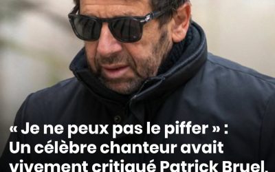 Un célèbre chanteur avait vivement critiqué Patrick Bruel, dénonçant un comportement qu’il jugeait « abject » envers une jeune fille